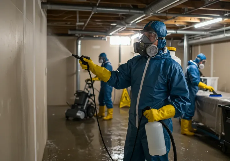 Basement Sanitization and Antimicrobial Treatment process in Hancock County, IN