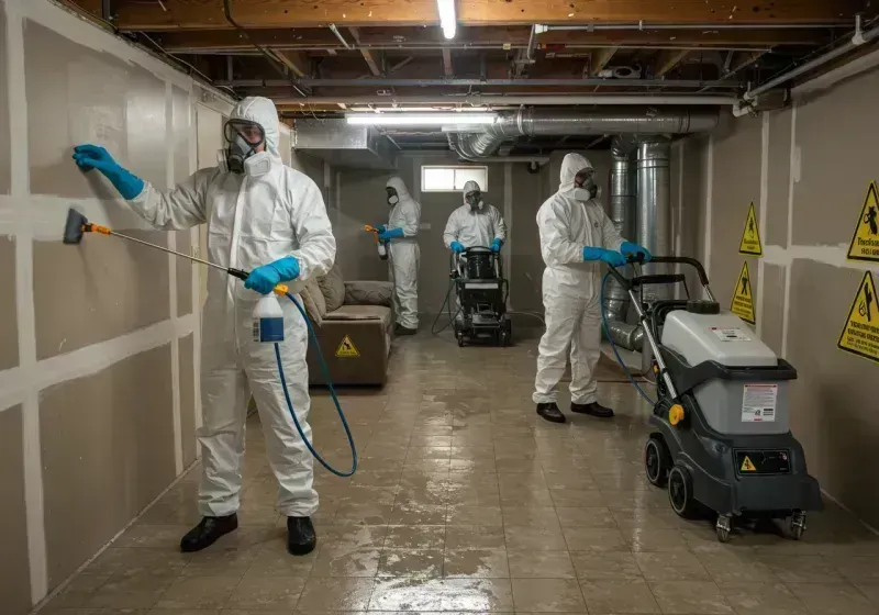 Basement Moisture Removal and Structural Drying process in Hancock County, IN